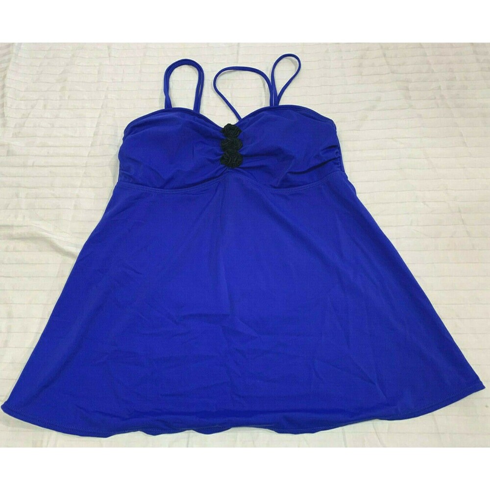 LIZ LANGE MATERNITY WOMENS SWIM TANKINI TOP SIZE M
